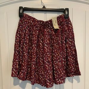 Red Floral Skirt